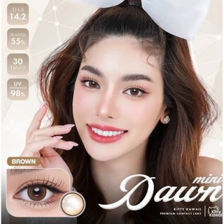 💖 Kitty kawaii ๑ mini Dawn สายตา -00 ถึง -1000 brown gray Contactlens บิ๊กอาย คอนแทคเลนส์ ราคาถูก ฟรีตลับ