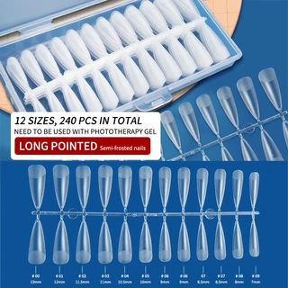 Nawoelite พร้อมส่งจากไทยเล็บปลอม PVC เล็บสุดฮิต เล็บปลอม ไซส์ เล็บPVC ต่อเล็บ 240 ชิ้น