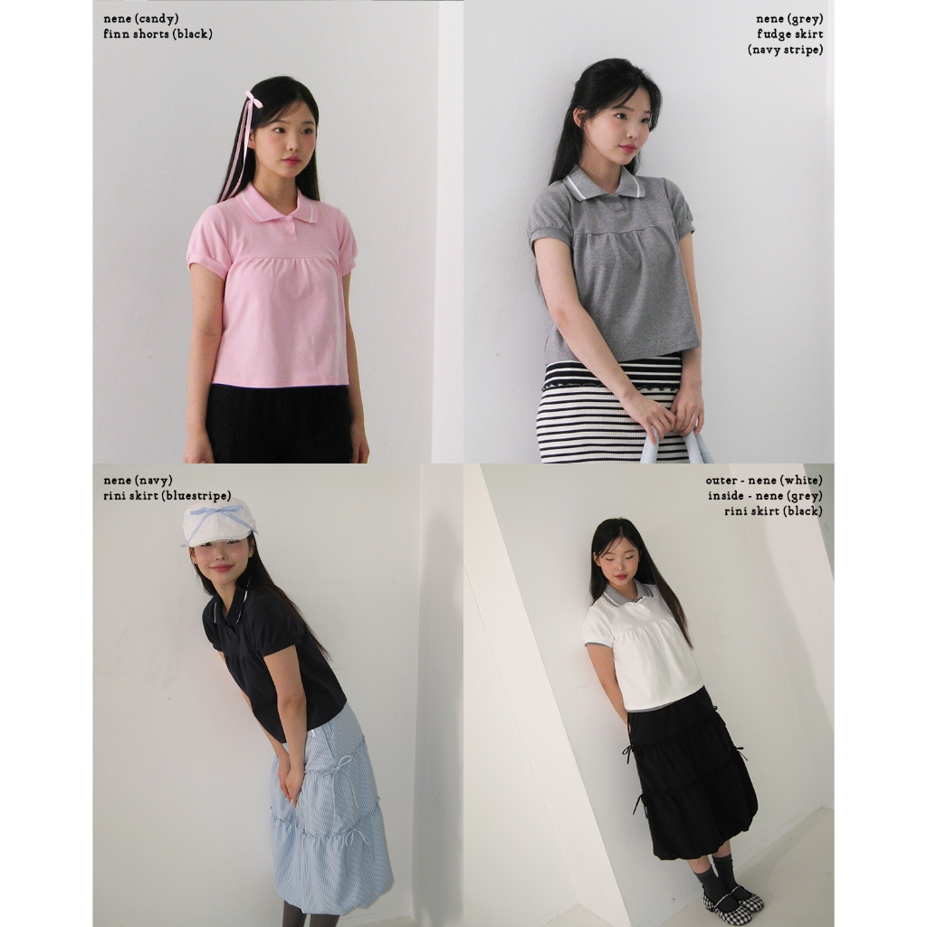 JELLYPLEASE 🧩 NENE - dolly sleeves polo