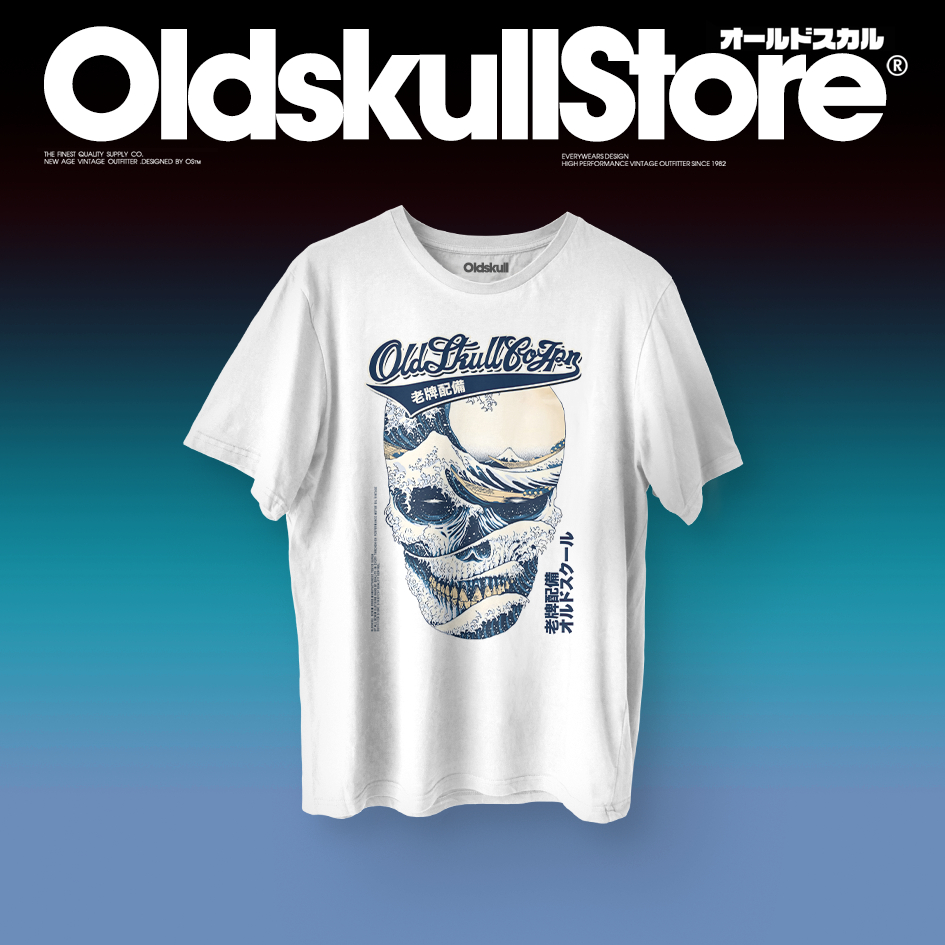 OLDSKULL CLASSIC 43 เสื้อยืดผู้ชาย เสื้อยืด คอกลม แขนสั้น พิมพ์ลาย