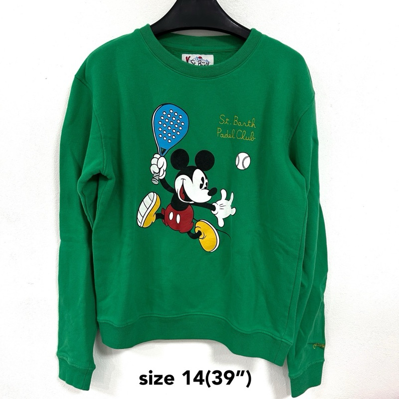 SALE Mc2 Saint Barth เสื้อ แขนยาว สีเขียว กันหนาว ผ้าดี ลาย มิกกี้เมาส์ Mickey Mouse disney ของขวัญ 