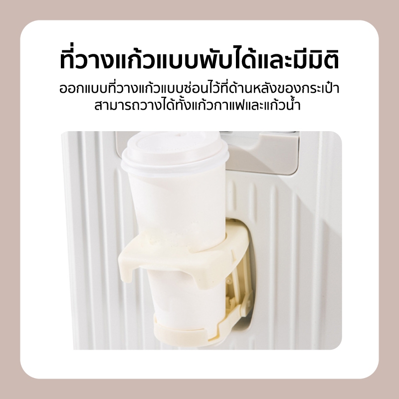 COCOGU Luggage กระเป๋าเดินทาง ฟังก์ชั่นพอร์ตชาร์จUSB 18นิ้ว รุ่น 1008