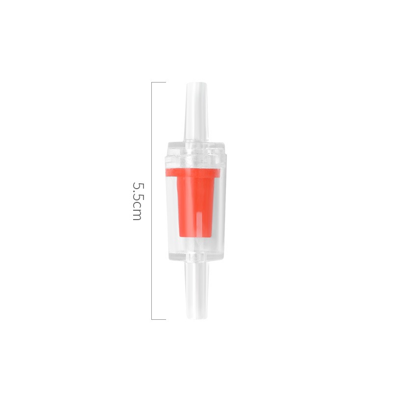 กันน้ำย้อนใส วาล์วแดง สำหรับสายออกซิเจน Co2 อุปกรณ์ไม้น้ำ/ตู้ปลา ขนาด 4 mm