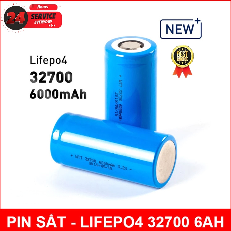 แบตเตอรี่ ลิเธียมฟอสเฟส 32700 (32650) Lifepo4 3.2V 6000mah battery ของใหม่มือ หัวแบนไม่มีเกลียว โซล่าเซลล์ ถ่านชาร์จ