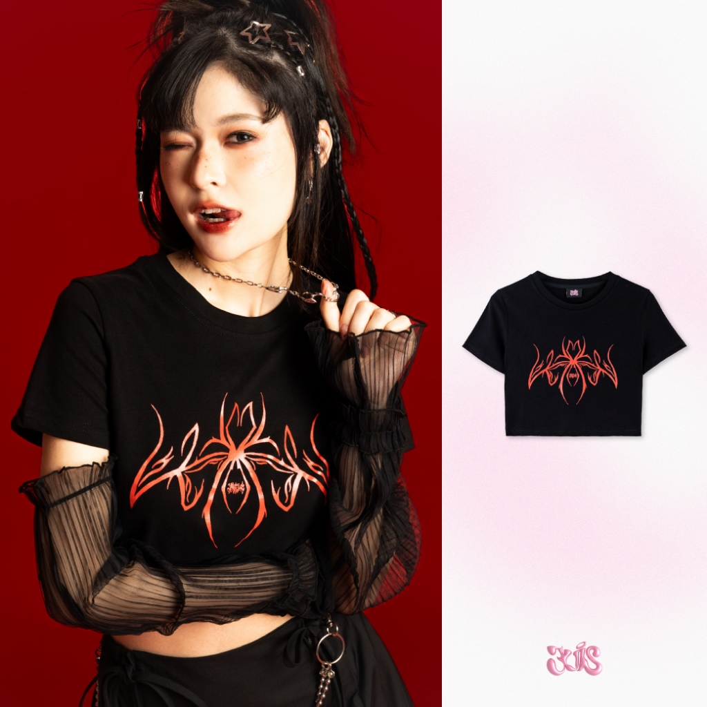 Juis - เสื้อครอป เเขนสั้น รุ่น VENOMOUS