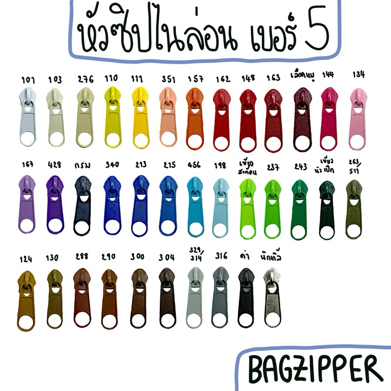 ( 1 ตัว ) หัวซิปไนล่อนเบอร์ 5 มีหลายสี (เฉพาะหัวซิป)(โปรโมชั่นเปิดร้านใหม่ถึง 12/2024)✨ต้องการราคาส่งทักแชทแม่ค้า