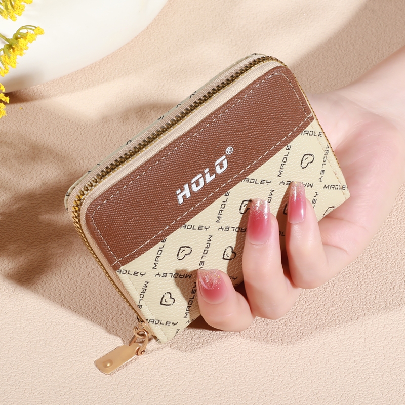 HOLO กระเป๋าตัง สุภาพสตรี กระเป๋าสตางค์ใส่เหรียญ ช่องเสียบการ์ดหลาย - รูปที่ 3