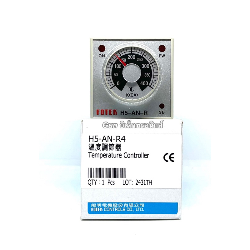 H5-AN-R4 แบบหมุน 0-400c  48x48 Temp Fotek Temperature Controller 110-220VAC ตัวควบคุมอุณภูมิ เทมคอนโ