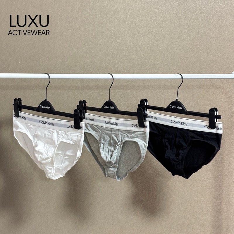 (พร้อมส่ง) CALVIN KLEIN กางเกงในชาย Modern Cotton Stretch 3 Pack Hip Brief ของแท้ 100%