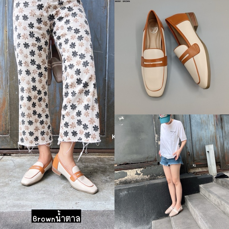 พร้อมส่งจากกทม รองเท้าอ๊อกฟอร์ด oxford shoes 660581 ใว่สบายเท้า หนังนิ่ม