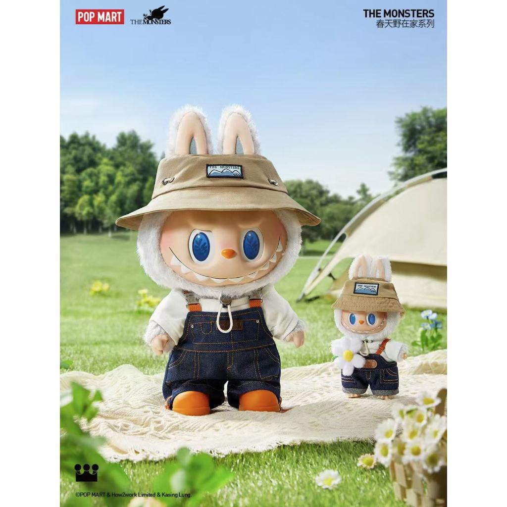 จัดส่งที่รวดเร็ว POPMART labubu Spring Wild Home Series labubu ตุ๊กตาไวนิลตุ๊กตาจี้ labubu พวงกุญแจ