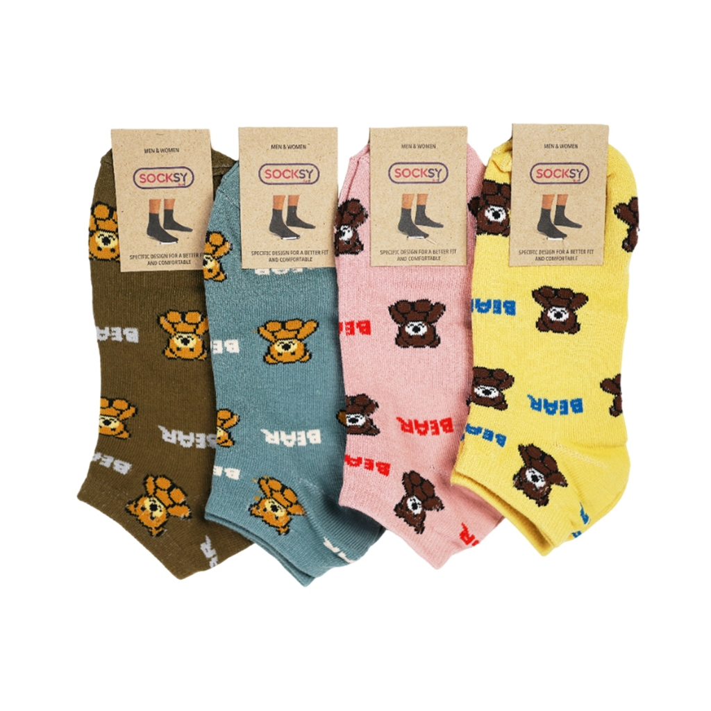 Socksy ถุงเท้าแฟชั่น รุ่น PJ-0624 คละสีสด (แพ็ค12คู่)