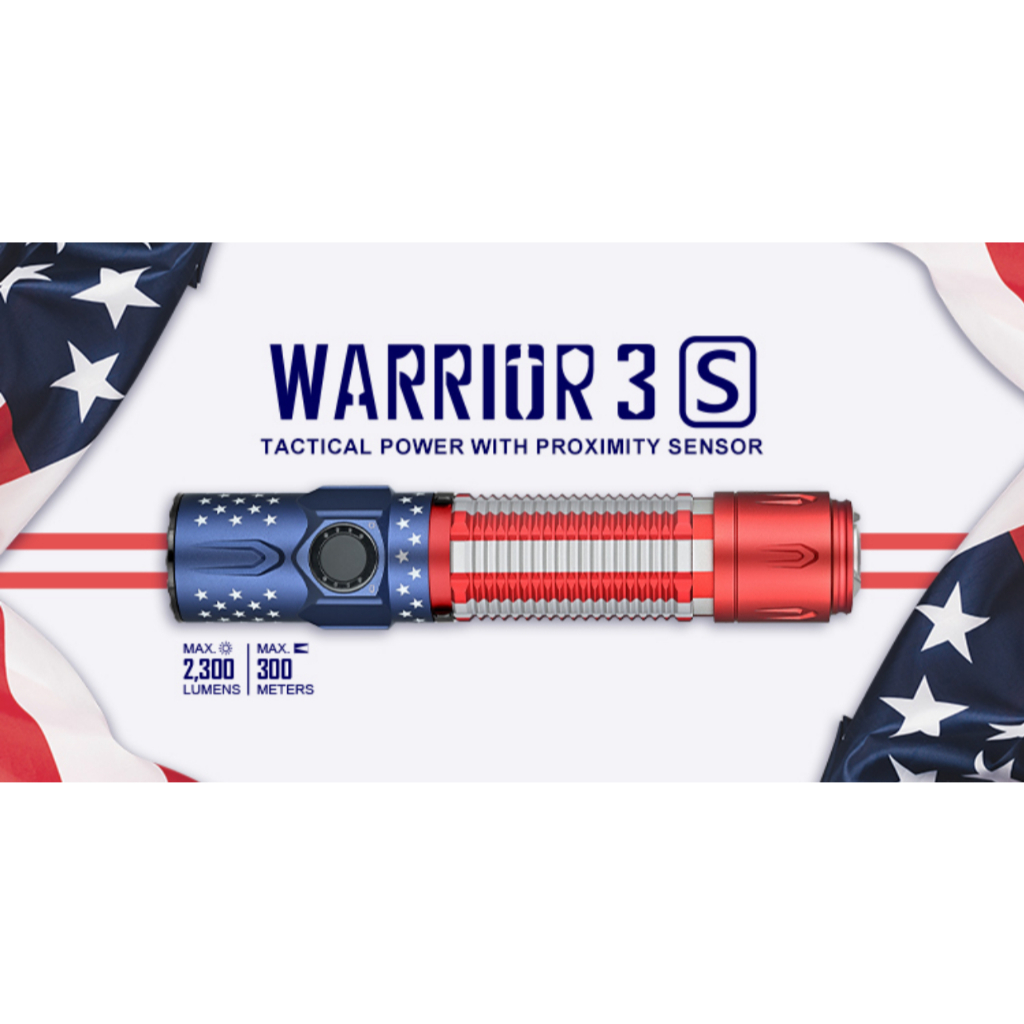 [Limited] Olight Warrior 3S Stars & Stripes สีพิเศษผลิตครั้งเดียวเท่านั้น