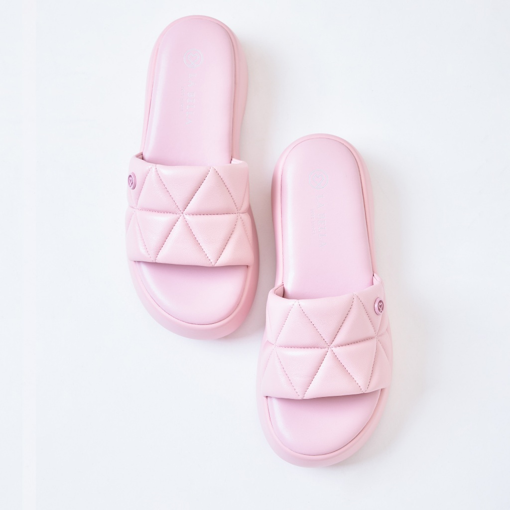 LA BELLA รุ่น MARSHMALLOW PLATFORM SANDALS - NUDE PINK