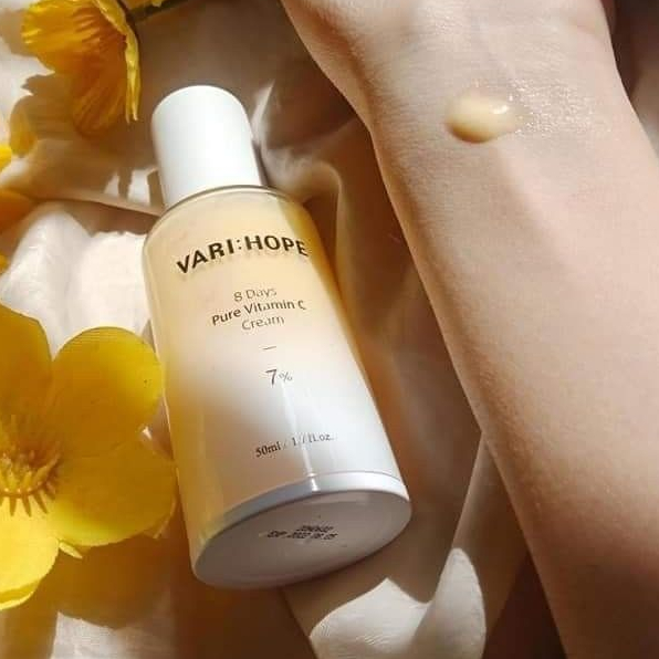 Beauty-Siam แท้ทั้งร้าน !! แบ่งขายวิตามินปรับสีผิว VARIHOPE 8 Days Pure Vitamin C Cream 7%
