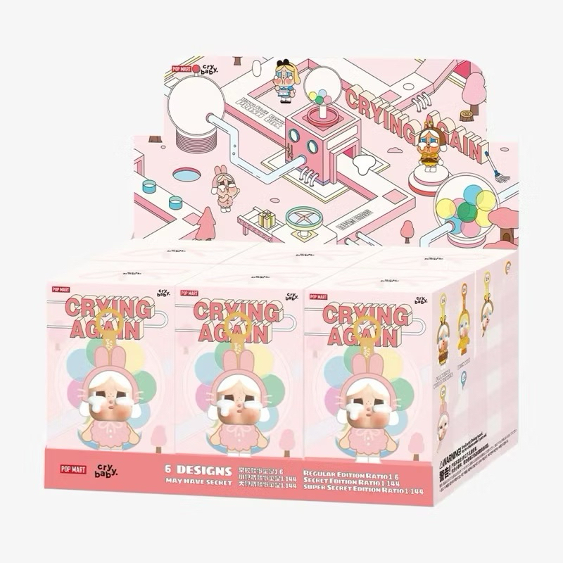 Pre-Order CRYBABY Crying Again Series-Vinyl Face Plush (Popmart)