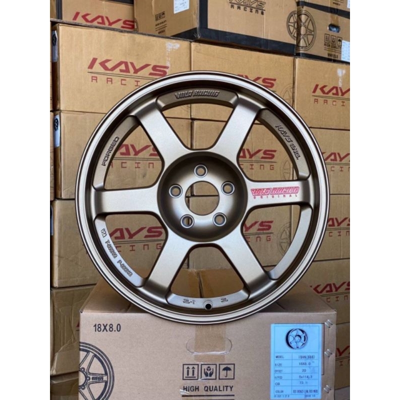 ล้อTE37 I-BAN ขอบ18 กว้าง8.5. ET20. 5รู/114.3 (งานKAYS)
