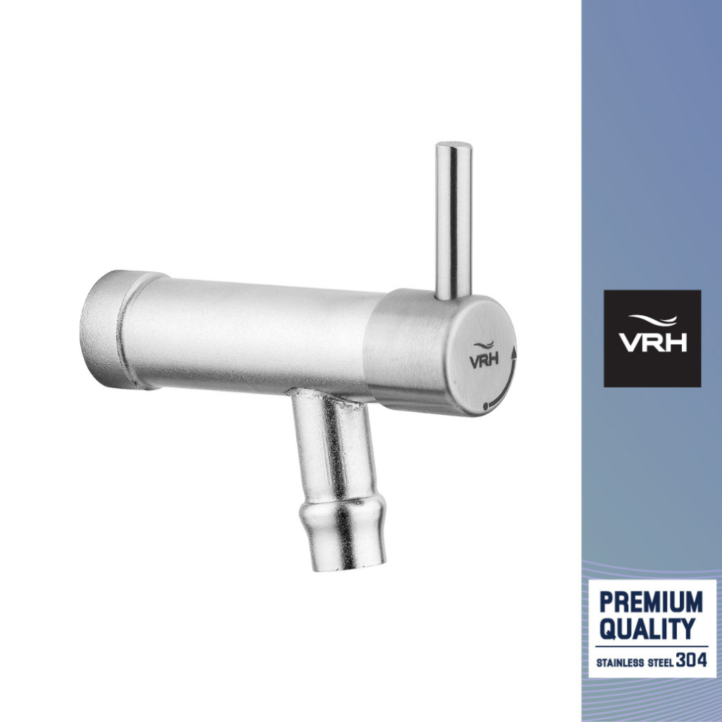 VRH ก๊อกน้ำติดผนังสำหรับห้องน้ำ มีหางปลา แบบติดผนัง รุ่น BONNY รหัส HFVJC-7120K10