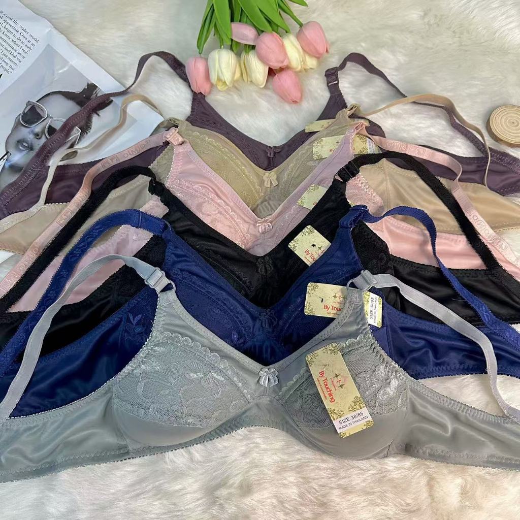 เสื้อในคนแก่ ลายลูกไม้ คัพB มี 2ตะขอ ไร้โครง ไร้ฟองน้ำ ใส่สบาย ของส่งจากกรุงเทพ Senior Wireless Bra