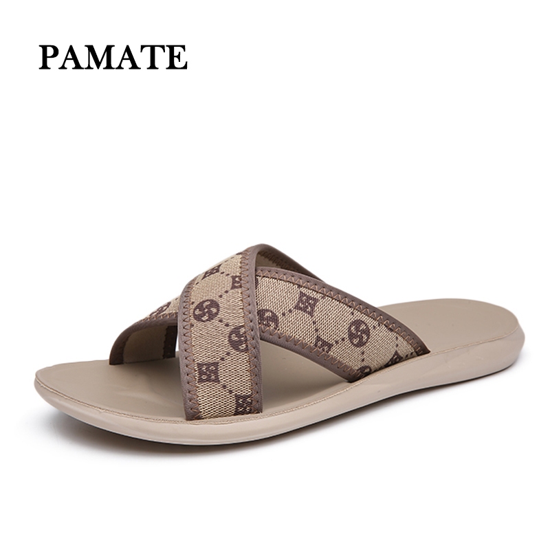 PAMATEรองเท้าแตะผู้ชายแบบคาดเดี่ยว รุ่นใหม่สไตล์เท่ๆ รองเท้าแตะผู้ชายสำหรับใส่ออกนอกบ้าน ดีไซน์ทันสมัย จะใส่อยู่บ้านหรือ