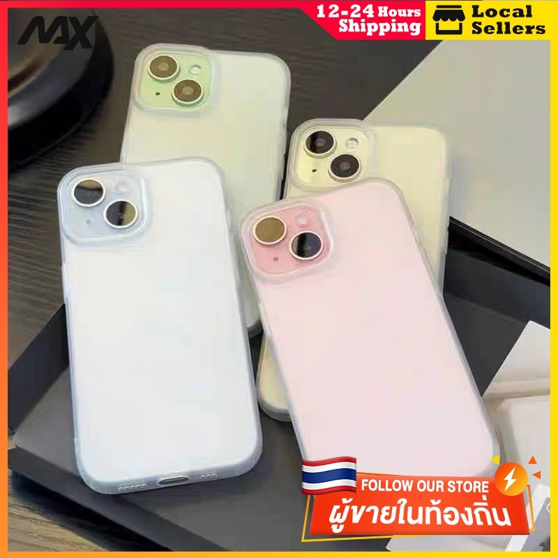 แฟชั่นmatteโปร่งแสงเคสโทรศัพท์สําหรับiphone 12 13 14 15 16 Promax 14 Plus X MAX XS 7 8plus Ultra 12pro 11pro max