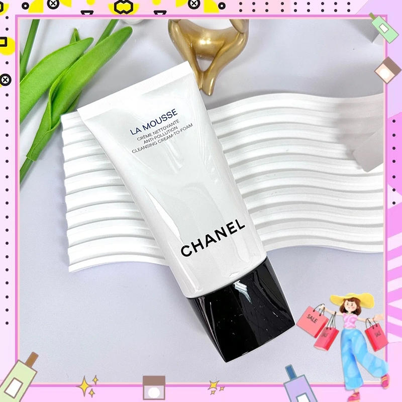 CHANEL LA MOUSSE Anti-Pollution Cleansing Cream-To-Foam 150ml กลิ่นหอมคาเมลเลียอ่อนๆ โฟมเนื้อแน่น ฟองนุ่มละเอียด