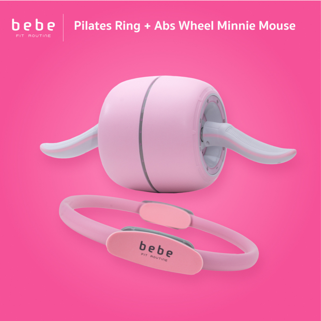 (จับคู่สุดคุ้ม) bebe Fit Routine Pilates Ring + All-Level Abs Wheels Minnie Mouse
