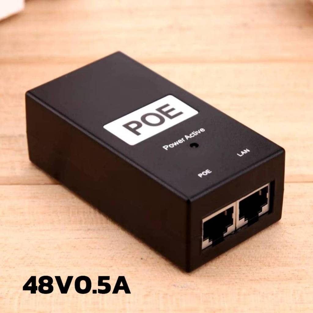 48V 0.5A 24W Desktop POE Power Injector Ethernet Adapter Surveillance CCTV - intl
