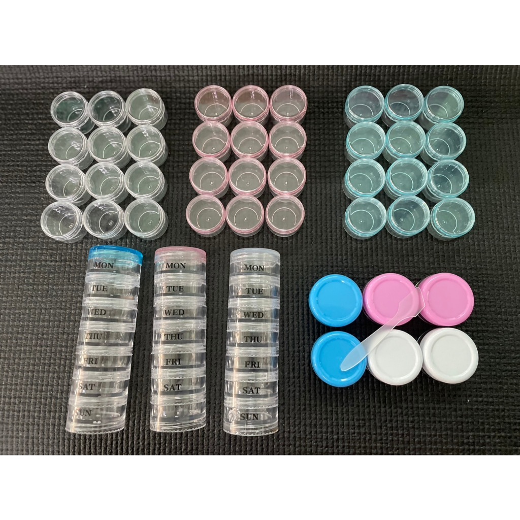 ตลับใส่ครีม ตลับใส่ยา ตลับเปล่า ตลับใส พลาสติก 12ชิ้น / 1แพ็ค