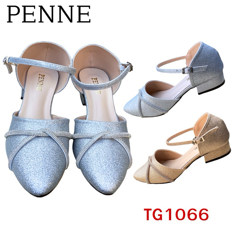 รองเท้าคัทชู Penne รุ่น TG1066 รองเท้าคัทชูแฟชั่น รองเท้าคัทชูมีส้นสูง 1 นิ้ว ไซส์35-40