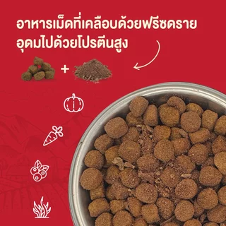 เคลลี่แอนด์โค อาหารสุนัขเกรนฟรีเคลือบฟรีซดราย รอว์มิกซ์ 2.72 กก ไม่มีธัญพืชและสัตว์ปีก ลดอาการแพ้