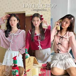 Layla Crop - เสื้อครอปโบว์ Longsaidoo