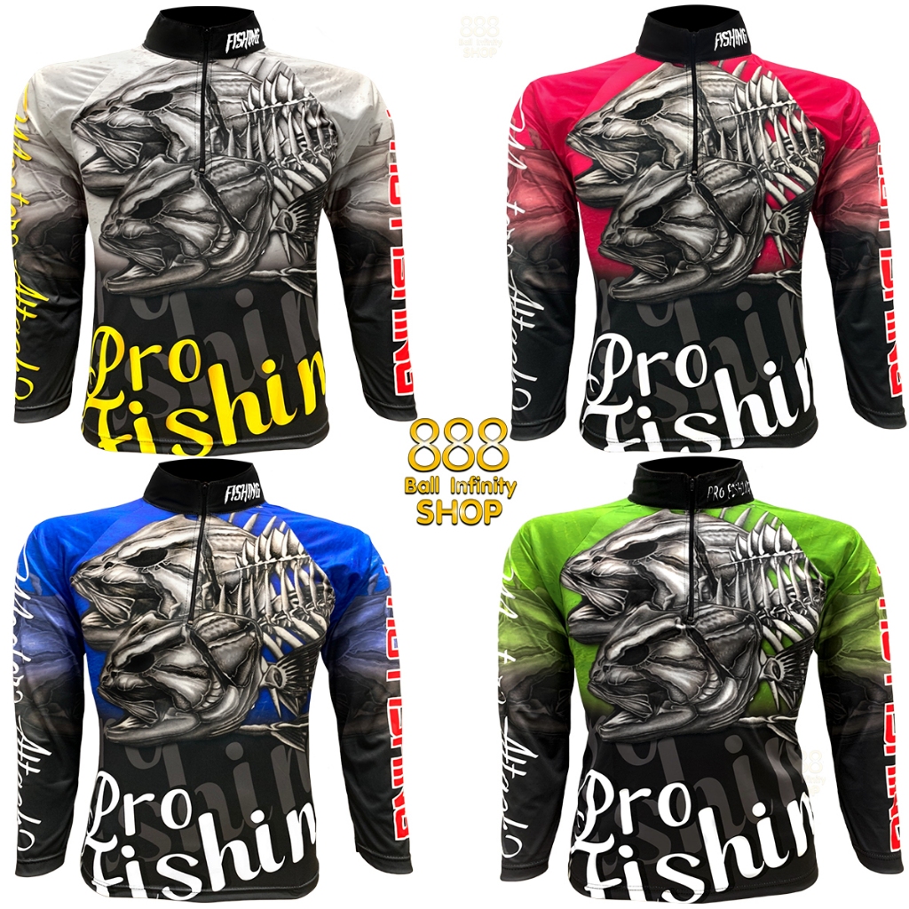 เสื้อตกปลา,ปั่นจักรยาน Set สี 13 Pro Fishing For Life มีให้เลือก 4 สี (สินค้าพร้อมจัดส่ง) ป้องกันแสง UV