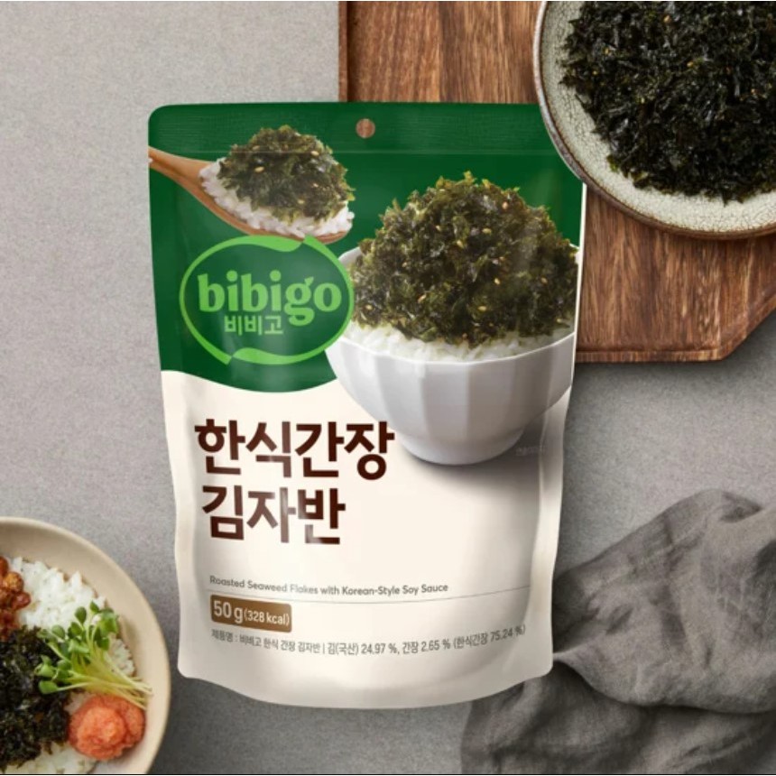 พร้อมส่ง​ 한식간장김자반 สาหร่ายโรยข้าวอบแห้ง CJ Bibigo Kimjaban Soysauce Laver 20g,50g