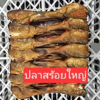 ปลาสร้อย ย่างรมควัน ไม้ละ40บาท ปลาจากแม่น้ำป่าสัก (ไชด์ใหญ่ 100กรัม/ไม้)