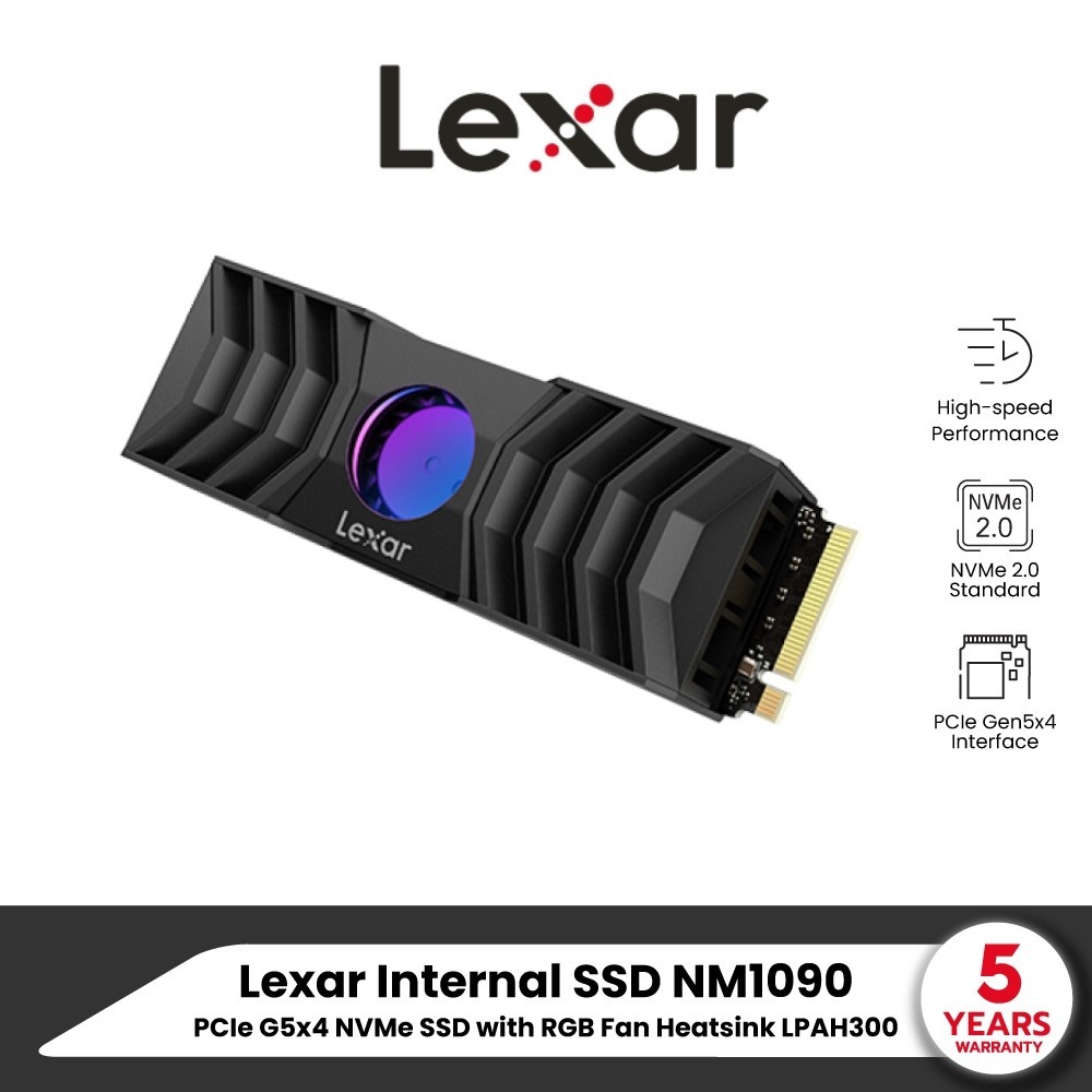 SSD LEXAR NM1090 PCIe Gen5x4 1TB / 2TB (เอสเอสดีภายใน) M.2 Read 12,000MB/s, Write 11,000MB/s