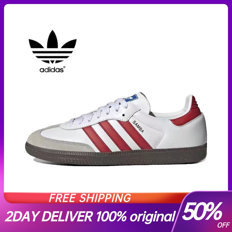 【ส่วนลดเวลาจำกัดสำหรับผลิตภัณฑ์ของแท้】Adidas originals Samba OG รองเท้าผ้าใบสำหรับผู้ชาย และผู้หญิง