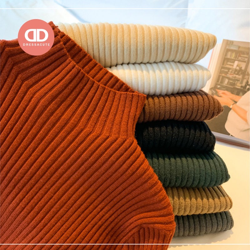 พร้อมส่ง 959 เสื้อไหมพรมคอเต่า แขนยาว ร่องใหญ่ ผ้านิ่มมากก