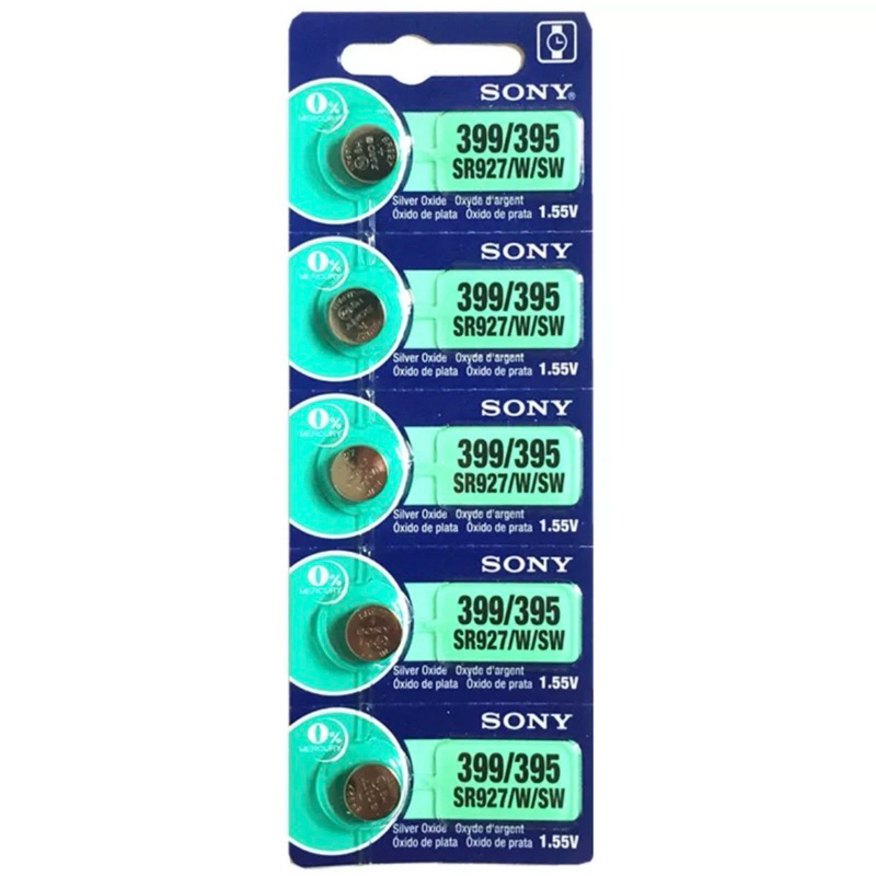 ถ่านSONY 395/399-SR927SW 1.55V แผง5ก้อน