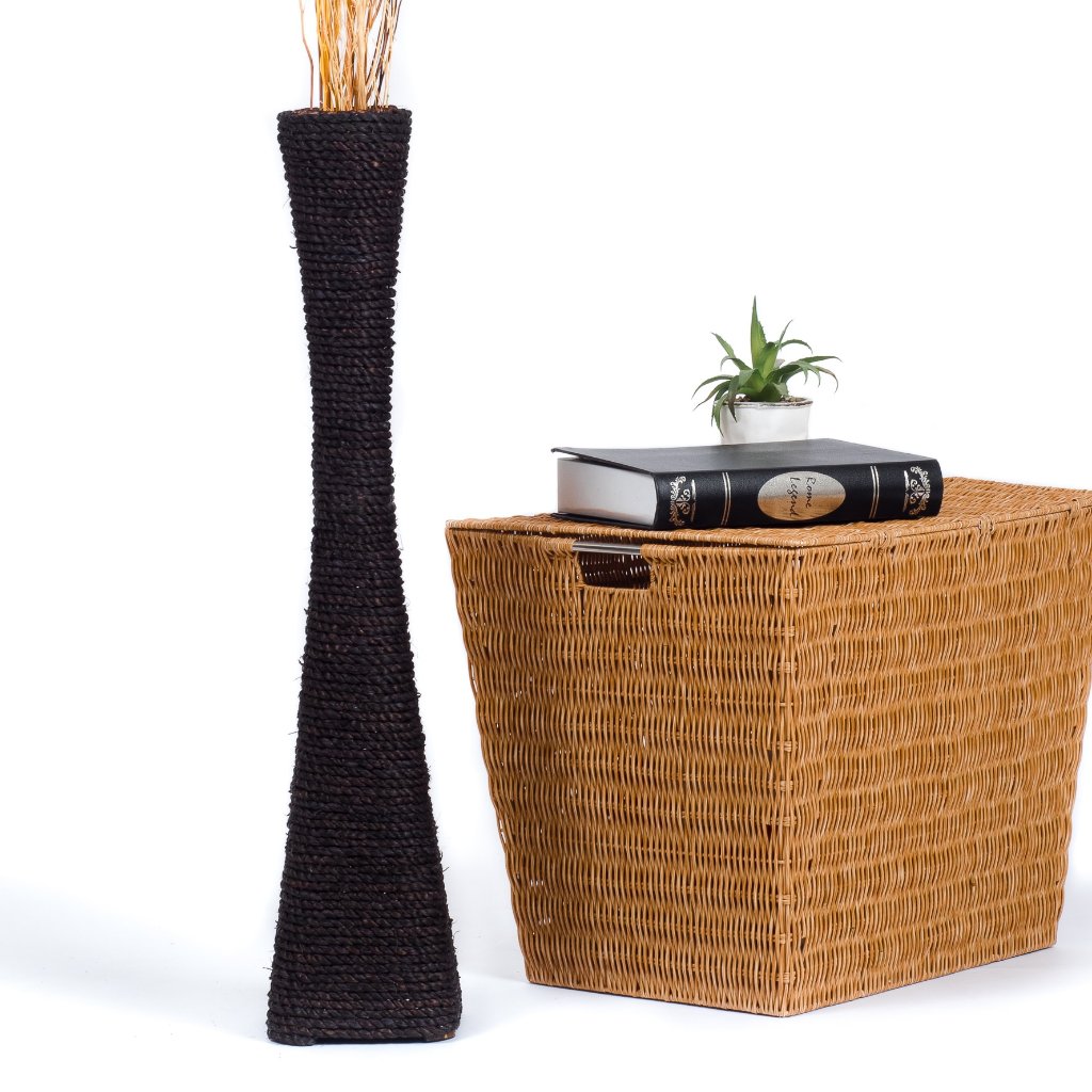 Vasora Large Floor Vase แจกันหวายสานปากกว้าง ขนาด 16 x 75 cm.