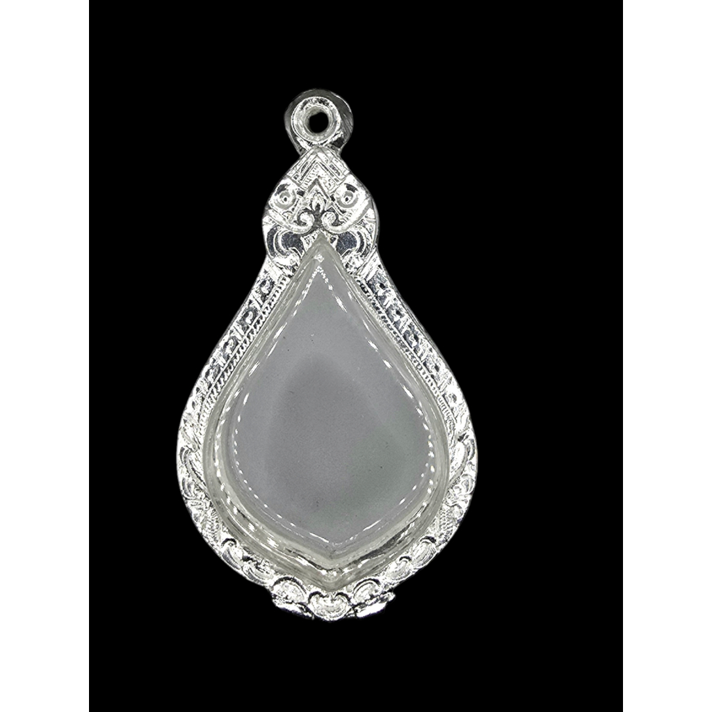 กรอบพระ กรอบเงินแท้ ใส่เหรียญหยดน้ำ  (10 แถม 1) - รูปที่ 4