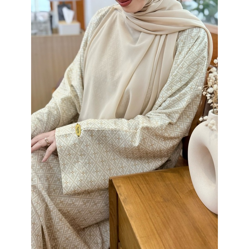 ABAYA พิมพ์ลายไทย งานหรู งานฟรีไซส์ อกได้ถึง