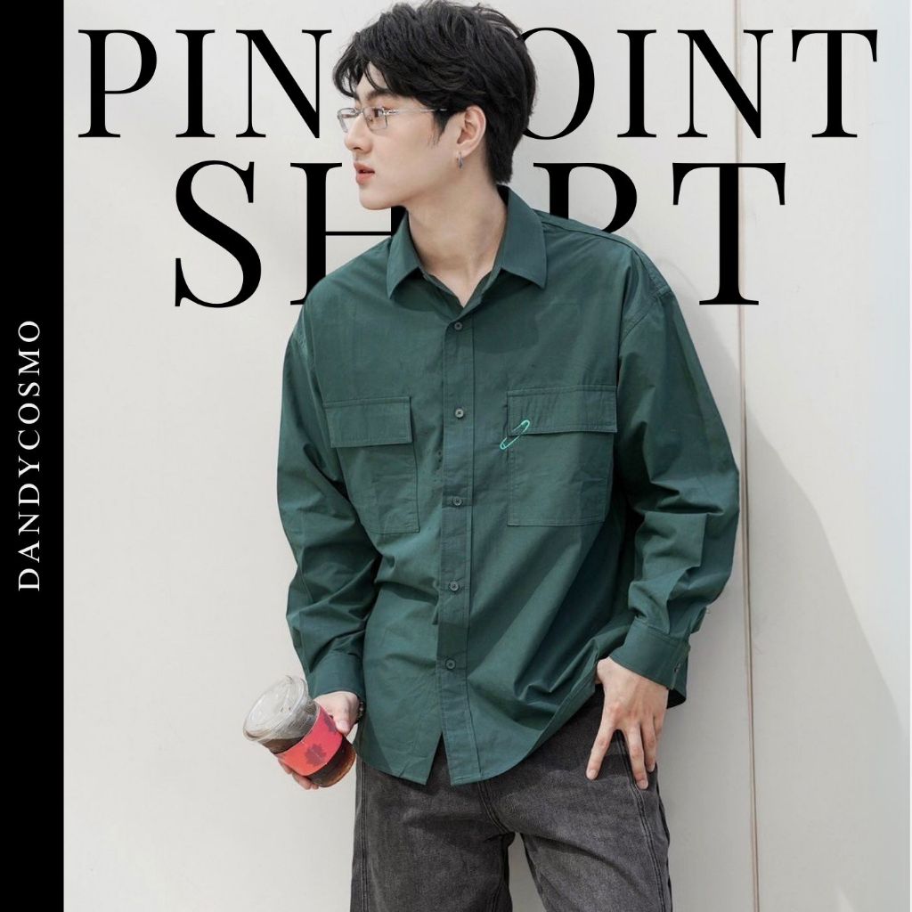 [2สี] เสื้อเชิร์ต Pin Point Over Shirt DANDY COSMO