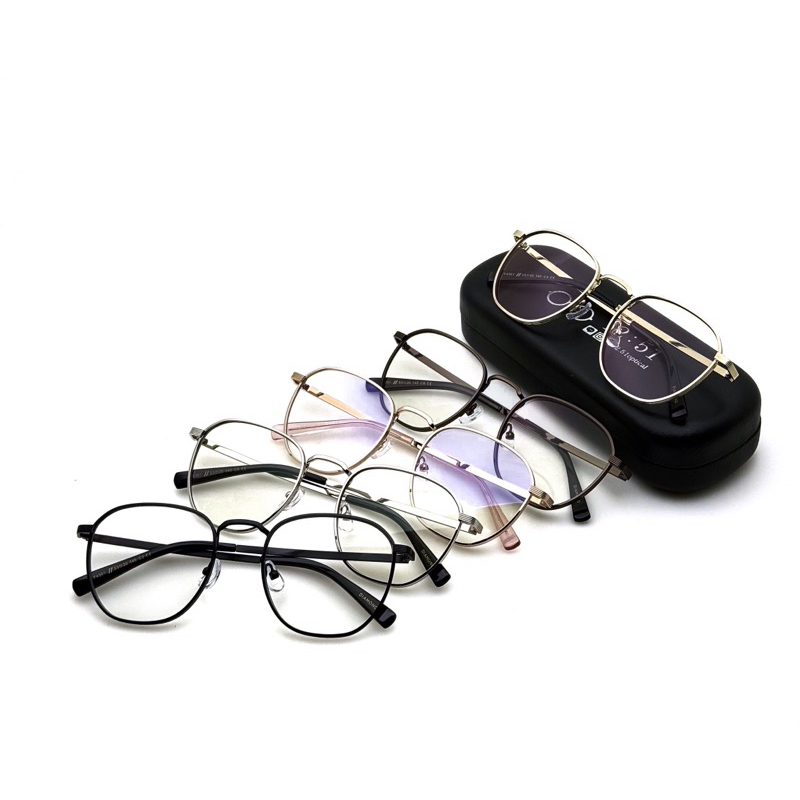 F4361 เลนส์ blue_auto+กันฝ้า (กรองแสงสีฟ้าออกแดดเปลี่ยนสี) แว่นโลห่ะทรง6เหลี่ยมเล็กดีไซส์เรียบหรู