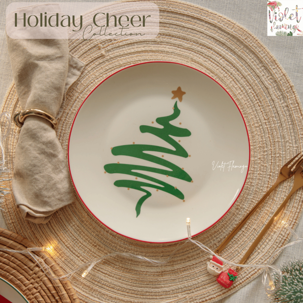 Violet Flamingo จานกลมรุ่น Holiday Cheer Collection รูปที่ 3