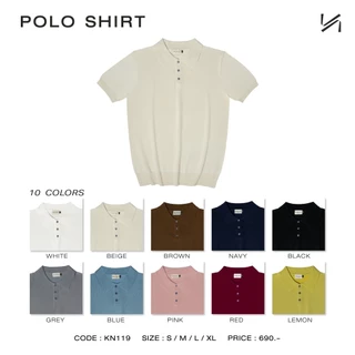 KINS | เสื้อโปโลคอปก เสื้อโปโลคอกระดุม มี 10 สี เสื้อโปโล เสื้อโปโลชาย ของขวัญ (KN119)
