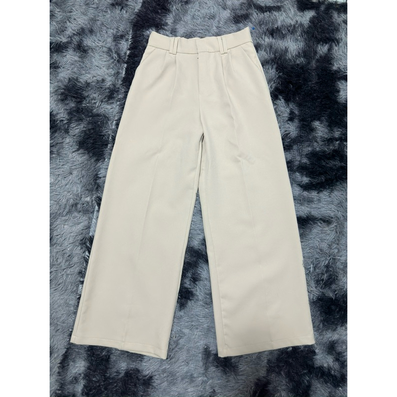 📌📌sale กางเกงเอวสูง ขายาวสีชมพูกะปิอ่อน sistory style ❤️