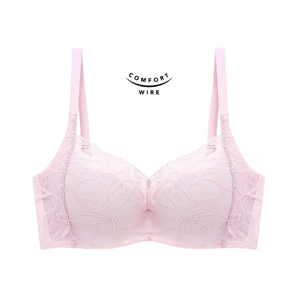 Triumph เสื้อชั้นในแบบมีโครง รุ่น Body Make Up Illusion Lace WHP AX-R รหัส 10221699 สีชมพู 3649