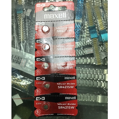 ถ่าน maxell SR421SW 1.55V แท้100% จำหน่ายแบ่งขาย 1ก้อน,5ก้อน