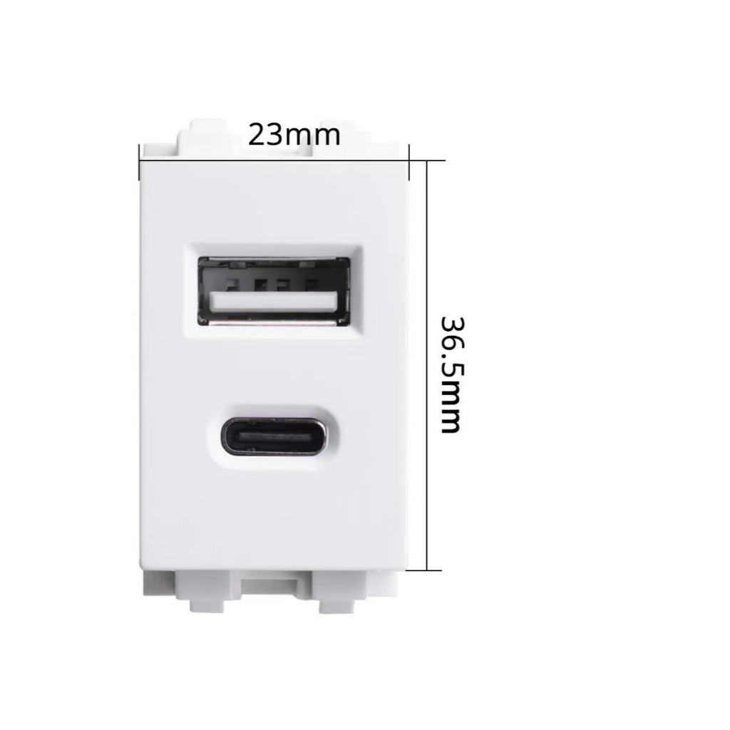 เต้ารับชาร์จ USB  และ TYPE-C  2ช่อง